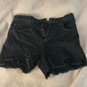 NWOT Free People High Waisted Black Denim Shorts - 30